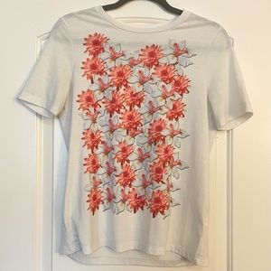 Tory Burch off white floral T-shirt